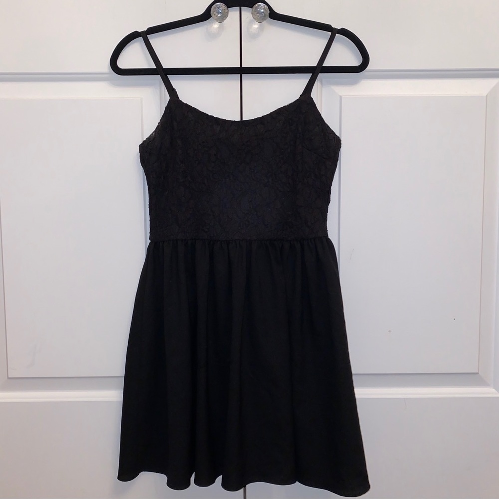 Divided H&M Black Lace Skater Dress